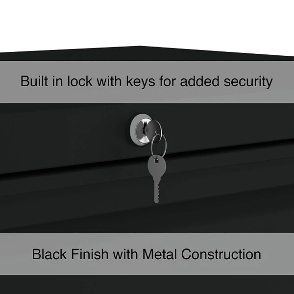 Quill Brand® Commercial 4 File Drawers Lateral File Cabinet, Assembled, Black, Letter/Legal, 30"W (20070D) 3 Quill Brand® Commercial 4 File Drawers Lateral File Cabinet, Assembled, Black, Letter/Legal, 30"W (20070D) - Image 3