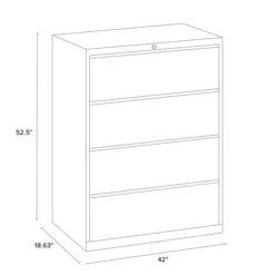 Quill Brand® 4-Drawer Lateral File Cabinet, Locking, Letter/Legal, Gray, 42"W (20301D) 9 Quill Brand® 4-Drawer Lateral File Cabinet, Locking, Letter/Legal, Gray, 42"W (20301D) -Ergot Office Furniture Shop ECFAA499 638D 4FF1 853186567AD50BBB s7