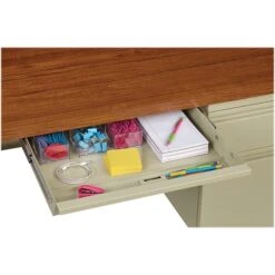 Hirsh 48"W Single-Pedestal Desk, Putty/Oak (20091) 9 Hirsh 48"W Single-Pedestal Desk, Putty/Oak (20091) -Ergot Office Furniture Shop ED1C2F90 EE0F 472A 8F640FB4BF4AE351 s7