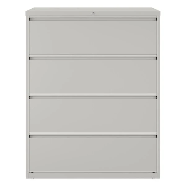 Quill Brand® 4-Drawer Lateral File Cabinet, Locking, Letter/Legal, Gray, 42"W (20301D) 1 Quill Brand® 4-Drawer Lateral File Cabinet, Locking, Letter/Legal, Gray, 42"W (20301D)