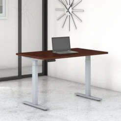 Bush Business Furniture Move 60 Series 27''-47'' Adjustable Standing Desk, Harvest Cherry (M6S4830CSSK)