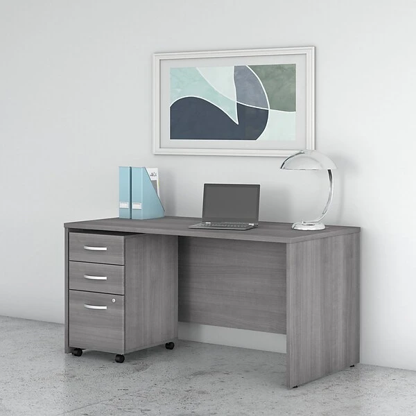 Bush Business Furniture Studio C 60W X 30D Office Desk, Platinum Gray (SCD260PG) 4 Bush Business Furniture Studio C 60W X 30D Office Desk, Platinum Gray (SCD260PG) - Image 4