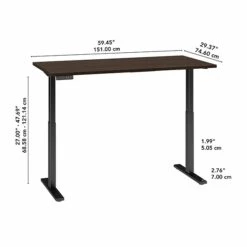Bush Business Furniture Move 60 Series 27"-48" Adjustable Standing Desk, Black Walnut/Black (M6S6030BWBK) -Ergot Office Furniture Shop F6C5DC18 0D51 40CE 9D759C5A42AD2A99 s7
