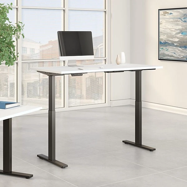 Bush Business Furniture Move 60 Series 27''-47'' Adjustable Standing Desk, White (M6S7230WHBK) 1 Bush Business Furniture Move 60 Series 27''-47'' Adjustable Standing Desk, White (M6S7230WHBK)