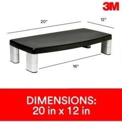 3M™ Adjustable Monitor Stand, Holds Up To 40 Lbs. Height Adjustable From 1 In. To 5 7/8 In. (MS90B) -Ergot Office Furniture Shop FAAD6C2E 2CB8 43B8 9D0DF69FFEDB14DF s7