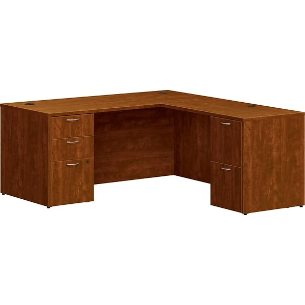 HON Mod 66"W L-Shaped Double-Pedestal Desk, Russet Cherry (HLPL6672LDESKRC1) 1 HON Mod 66"W L-Shaped Double-Pedestal Desk, Russet Cherry (HLPL6672LDESKRC1)