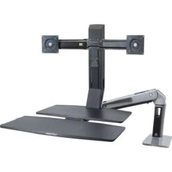 Ergotron® WorkFit-A Dual Monitor Stand With Worksurface+ For 22" Monitor