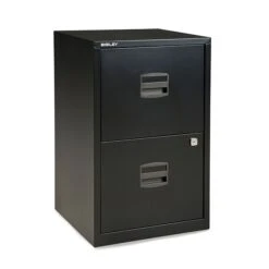 Bisley® 2-Drawer Steel Home Filing Cabinet, Black (FILE2-BK)