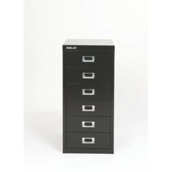 Bisley® 6-Drawer Steel Vertical File Cabinet, Black, Letter/A4 (MD6-BK) -Ergot Office Furniture Shop m000074164 s7