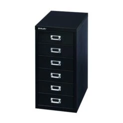 Bisley® 6-Drawer Steel Vertical File Cabinet, Black, Letter/A4 (MD6-BK) -Ergot Office Furniture Shop m000074165 s7