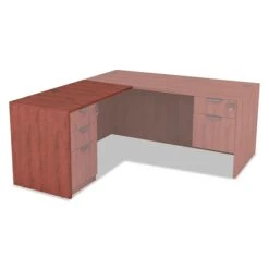 Alera® Valencia Series Reversible Return/Bridge Shell, 42w X 23-5/8d, Medium Cherry -Ergot Office Furniture Shop m001571930 s7
