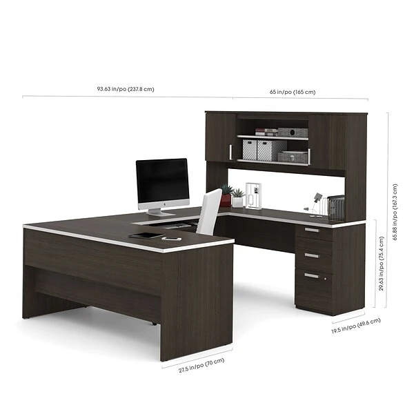 Bestar® Ridgeley 65" U-shaped Desk, Dark Chocolate (52414-79) 1 Bestar® Ridgeley 65" U-shaped Desk, Dark Chocolate (52414-79)