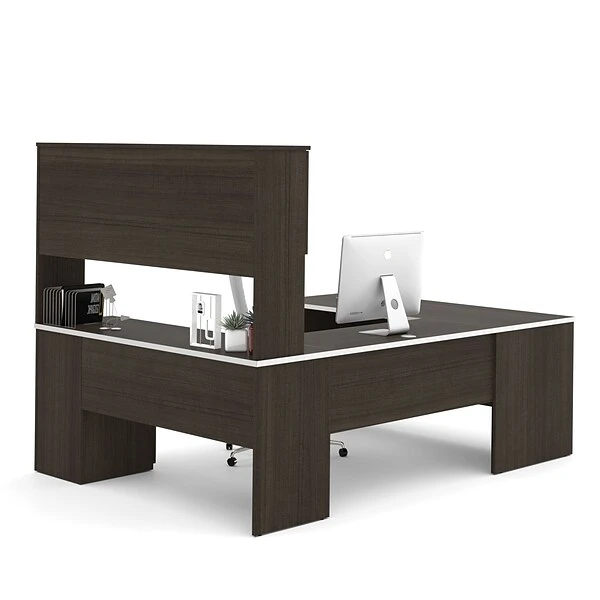Bestar® Ridgeley 65" U-shaped Desk, Dark Chocolate (52414-79) 2 Bestar® Ridgeley 65" U-shaped Desk, Dark Chocolate (52414-79) - Image 2