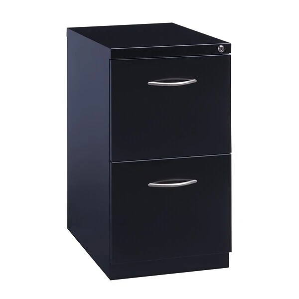 2-Drawer Mobile File Cabinet And Arch Style Handles, Black, 23" Deep (21117) 1 2-Drawer Mobile File Cabinet And Arch Style Handles, Black, 23" Deep (21117)