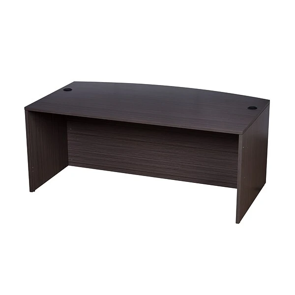 Boss® Bow Front Desk, Shell, Driftwood 1 Boss® Bow Front Desk, Shell, Driftwood