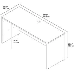 Bush Business Furniture Westfield 60W X 24D Credenza Desk, Mahogany (WC36761) -Ergot Office Furniture Shop m007003435 s7