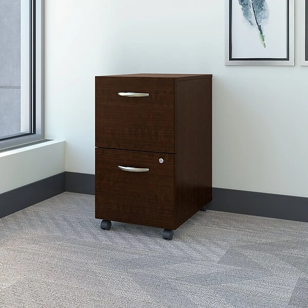 Bush Business Furniture Westfield 2 Drawer Mobile File Cabinet, Mocha Cherry (WC12952SU) 1 Bush Business Furniture Westfield 2 Drawer Mobile File Cabinet, Mocha Cherry (WC12952SU)