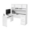 Bestar Innova Plus L-Shaped Desk In White (92421-17)