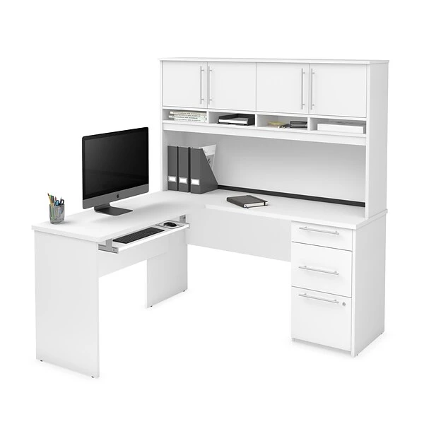 Bestar Innova Plus L-Shaped Desk In White (92421-17) 1 Bestar Innova Plus L-Shaped Desk In White (92421-17)