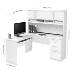 Bestar Innova Plus L-Shaped Desk In White (92421-17) 5 Bestar Innova Plus L-Shaped Desk In White (92421-17) -Ergot Office Furniture Shop m007098834 s7