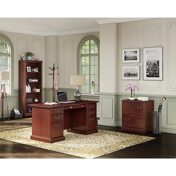 Kathy Ireland® Home By Bush Furniture Bennington 2 Drawer Lateral File Cabinet, Harvest Cherry (WC65554-03) 5 Kathy Ireland® Home By Bush Furniture Bennington 2 Drawer Lateral File Cabinet, Harvest Cherry (WC65554-03) - Image 5