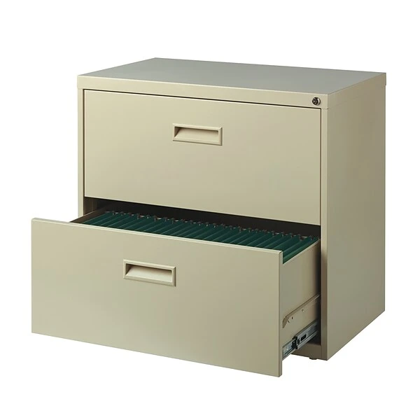Space Solutions 2-Drawer Lateral File Cabinet, Letter-Width, Putty, 30" Wide (19295) 1 Space Solutions 2-Drawer Lateral File Cabinet, Letter-Width, Putty, 30" Wide (19295)