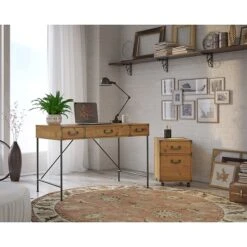 Kathy Ireland® Home By Bush Furniture Ironworks 48W Writing Desk, Vintage Golden Pine (KI50101-03) -Ergot Office Furniture Shop m007138082 s7