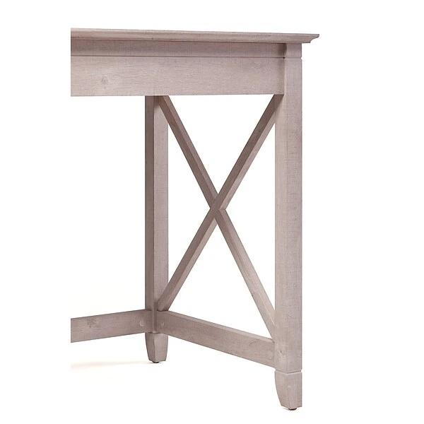 Bush Furniture Key West 54"W Single Pedestal Desk, Washed Gray (KWD154WG-03) 7 Bush Furniture Key West 54"W Single Pedestal Desk, Washed Gray (KWD154WG-03) - Image 7