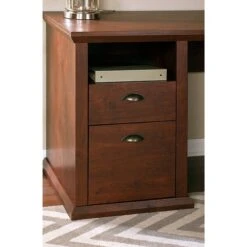 Bush Furniture Yorktown L Shaped Desk, Antique Cherry (WC40330-03) -Ergot Office Furniture Shop m007138350 s7