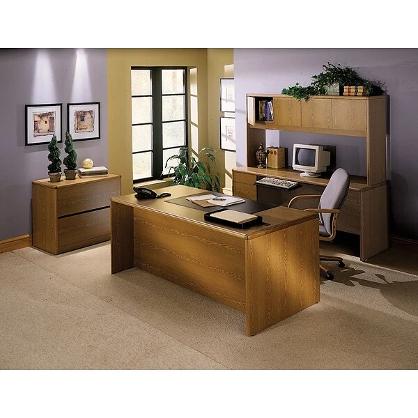 HON® 10700 Series Office Suite In Mahogany,"L" Workstation Right Desk, Order Left Rtn 1 HON® 10700 Series Office Suite In Mahogany,"L" Workstation Right Desk, Order Left Rtn