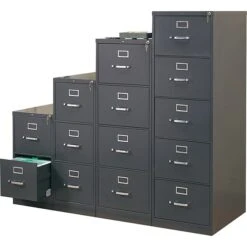 HON® 310 Series Vertical File Cabinet, Legal, 2-Drawer, Charcoal, 26 1/2"D -Ergot Office Furniture Shop s0049611 s7