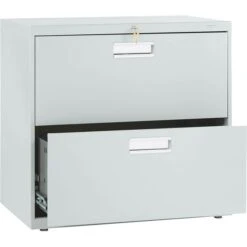 HON® Brigade® 600 Series Lateral, 2-Drawer, Light Gray, 19.25"D 3 HON® Brigade® 600 Series Lateral, 2-Drawer, Light Gray, 19.25"D -Ergot Office Furniture Shop s0143956 s7