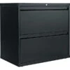 Alera® 2-Drawer Lateral File Cabinet, Black, Letter And Legal (ALELA523029BL)