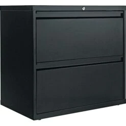 Alera® 2-Drawer Lateral File Cabinet, Black, Letter And Legal (ALELA523029BL)