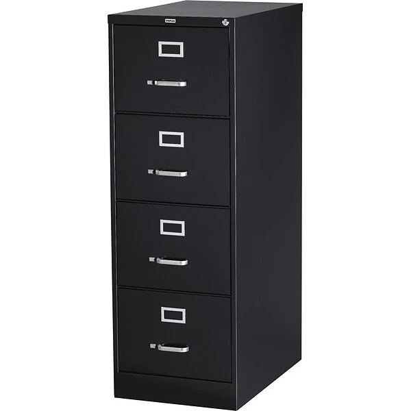 Quill Brand® Commercial 4 File Drawer Vertical File Cabinet, Locking, Black, Legal, 26.5"D (13450D) 1 Quill Brand® Commercial 4 File Drawer Vertical File Cabinet, Locking, Black, Legal, 26.5"D (13450D)