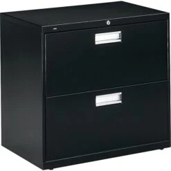 HON Brigade 600 Series 2 Drawer Lateral File Cabinet, Letter, Black, 30"W (672L-P) NEXT2018 NEXT2Day