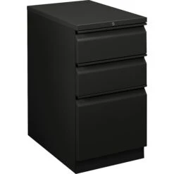 HON Flagship® Series 3 Drawer Vertical File Cabinet, Mobile, Charcoal, 22"D (H18723RS)