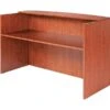 Alera® Valencia Series Reception Desk W/Counter, 71w X 35-1/2d X 44-3/4h, Medium Cherry