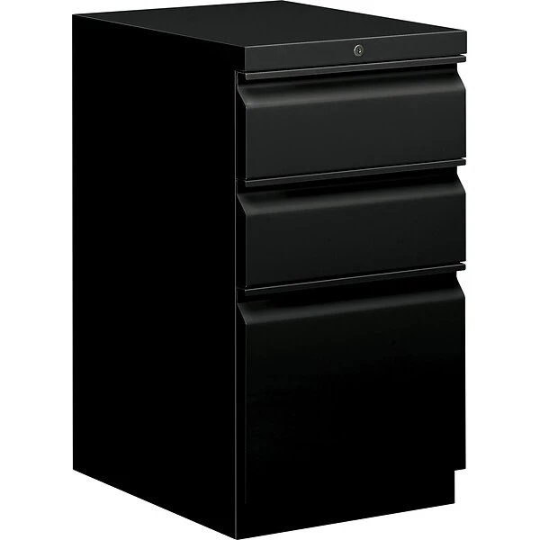 HON® Brigade® 3 Drawer Vertical File Cabinet, Black, Letter, Mobile, 20"D (HON33720RP) 1 HON® Brigade® 3 Drawer Vertical File Cabinet, Black, Letter, Mobile, 20"D (HON33720RP)