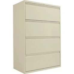 Alera® Four-Drawer Lateral File Cabinet, 36w X 19-1/4d X 54h, Putty 5 Alera® Four-Drawer Lateral File Cabinet, 36w X 19-1/4d X 54h, Putty -Ergot Office Furniture Shop s0615289 s7