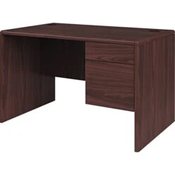 HON 10700 Series H107885R 48" Single Pedestal Desk, Mahogany (HON107885RNN)