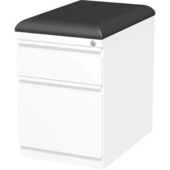 Quill Brand® 2-Drawer Vertical File Cabinet, Locking, Letter, White, 19.88"D (25175D)