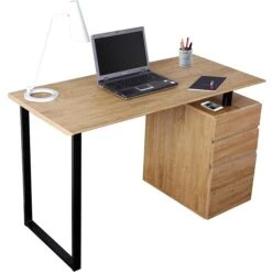 Techni Mobili 47" W Computer Desk, Pine (RTA-1305-PN)