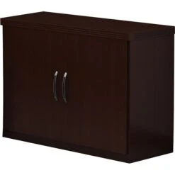 Safco Aberdeen Storage Cabinet, Mocha, 1-Shelf, 29 1/2"H