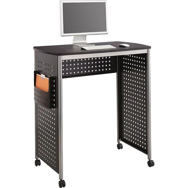 Safco® Scoot™ Stand-Up Workstation, Black/Silver, 41 3/4"H X 38 1/2"W X 23 1/4"D 1 Safco® Scoot™ Stand-Up Workstation, Black/Silver, 41 3/4"H X 38 1/2"W X 23 1/4"D