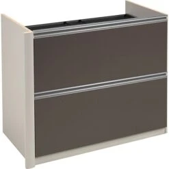 Bestar® Connexion Collection 2-Drawer Lateral File Cabinet, Letter/Legal, Sandstone/Slate, 34"W (9362059)