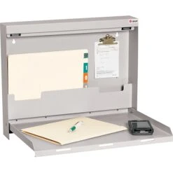 Datum WallWrite® Fold-Up Desk; Standard, Light Gray