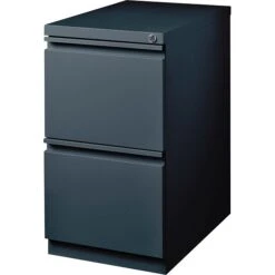 Quill Brand® 2-Drawer Vertical File Cabinet, Locking, Charcoal, Letter, 19.88"D (26819D)