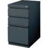 Quill Brand® 3-Drawer Vertical File Cabinet, Mobile/Pedestal, Letter, Charcoal, 19.88"D (26816D)
