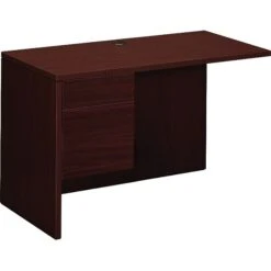 HON 10500 Series Left Return, 42"W, Mahogany, 29 1/2"H X 42"W X 24"D